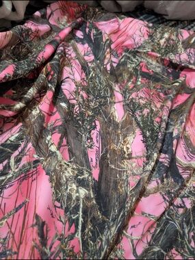 Pink Realtree-Style Camouflage Fabric Top